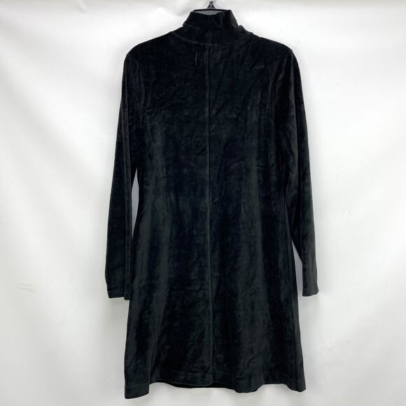 Everlane Womens The Velour Mini Dress Large Black Mockneck Long Sleeve NWOT - Picture 8 of 10